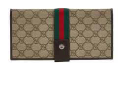 Gucci Ophidia Bi-Fold Wallet, Canvas, Beige, 2536, 2*